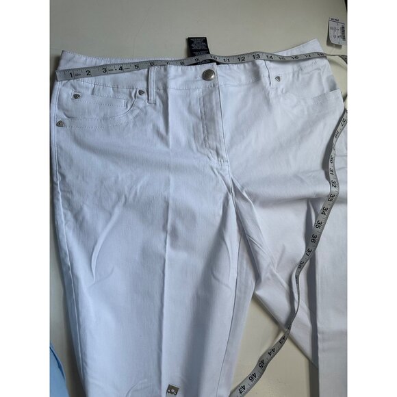 Zac & Rachel Women’s White Straight Leg Trousers Pants size 16 NWT - Picture 3 of 5